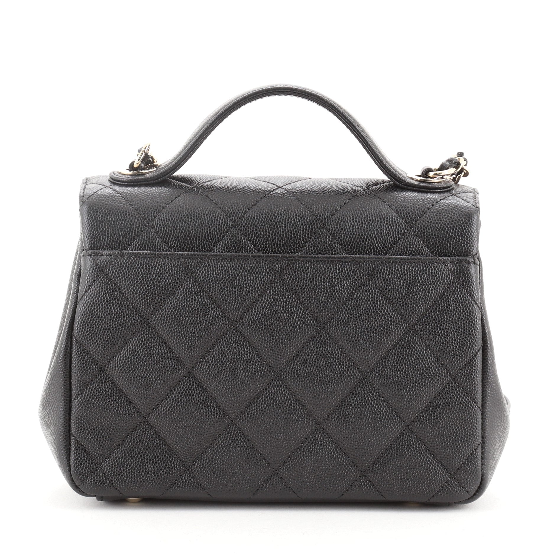 Business Affinity Flap Bag Quilted Caviar Mini