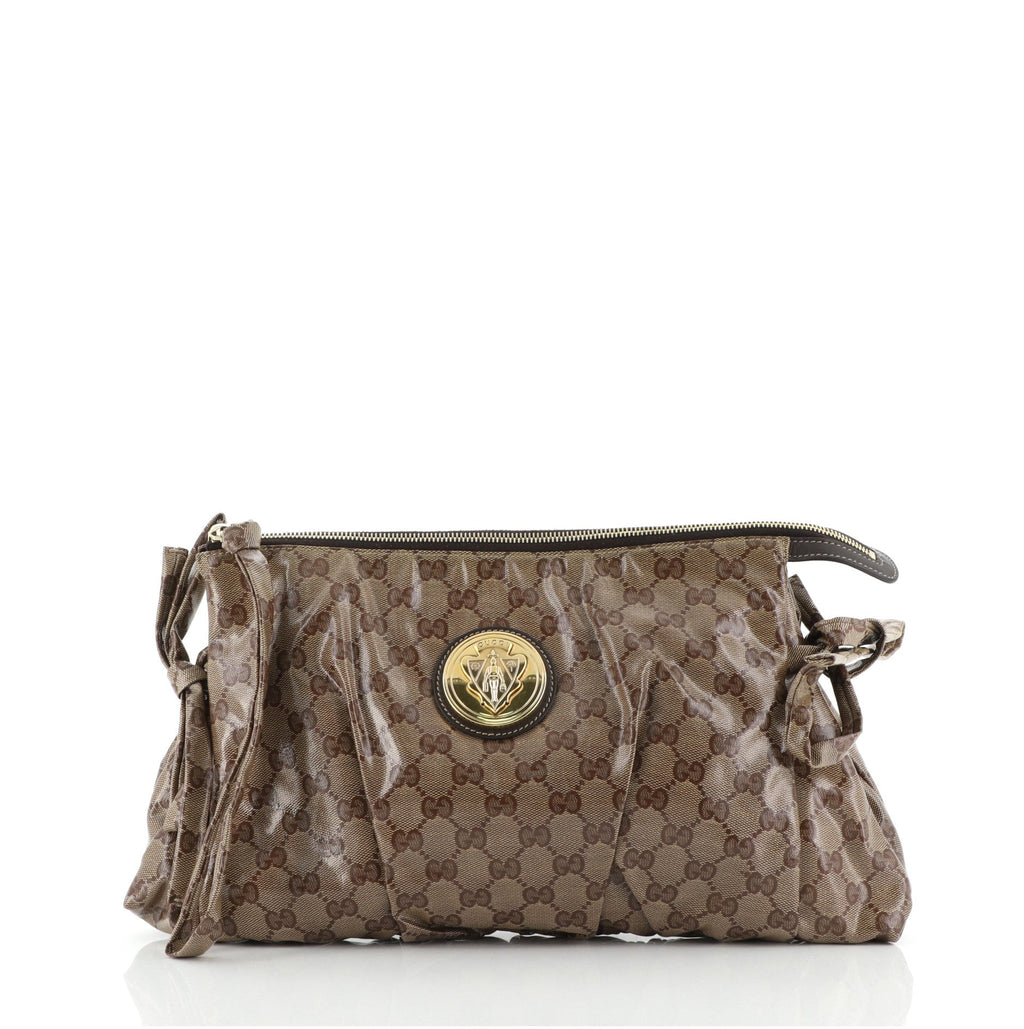 Hysteria Zip Clutch GG Coated Canvas Large