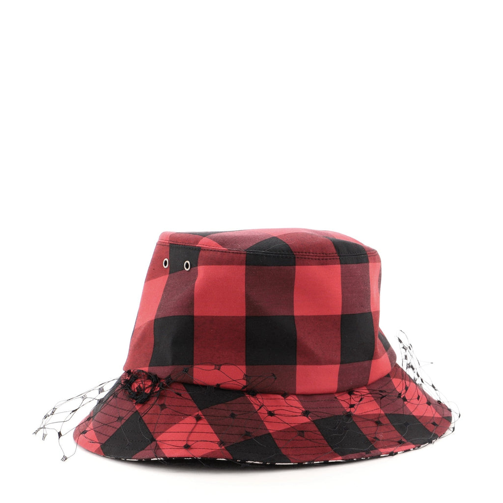 Teddy D Bucket Hat Check Canvas with Veil XXL