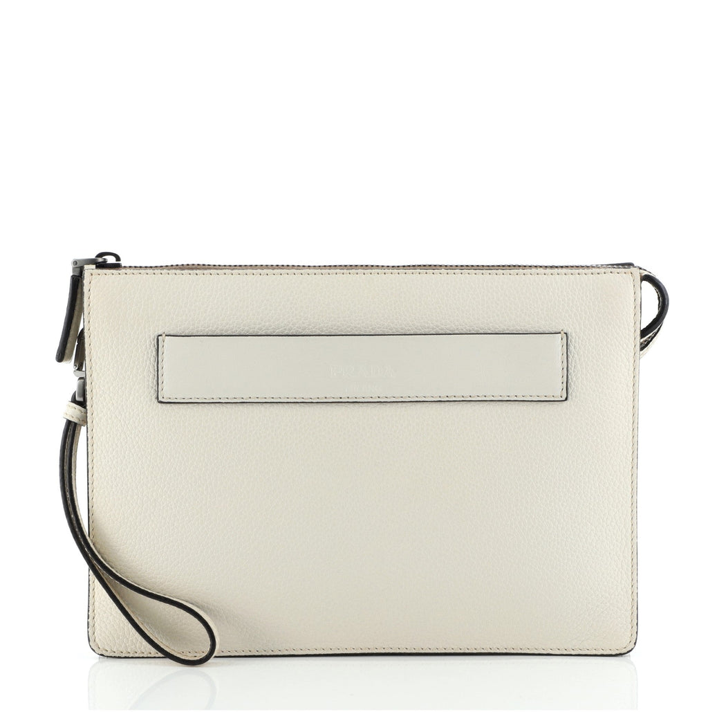 Hand Strap Clutch Vitello Daino Medium