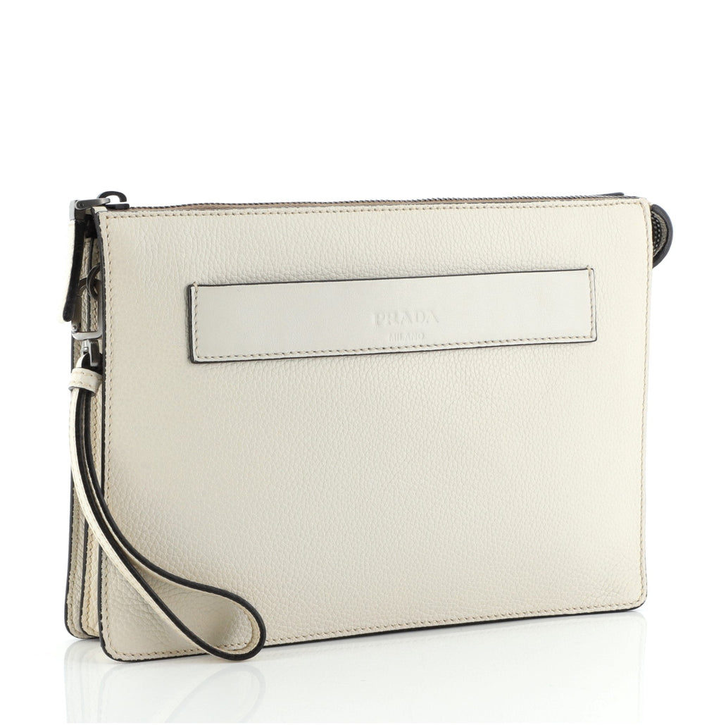 Hand Strap Clutch Vitello Daino Medium