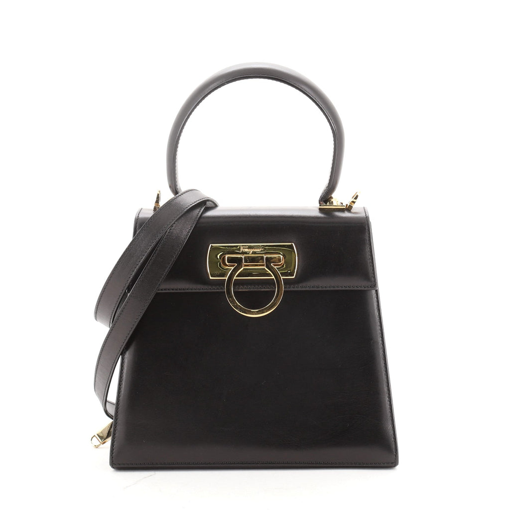 Gancini Convertible Top Handle Bag Leather Mini