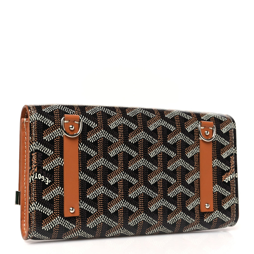 Goyardine Monte Carlo Bois Clutch Black Gold
