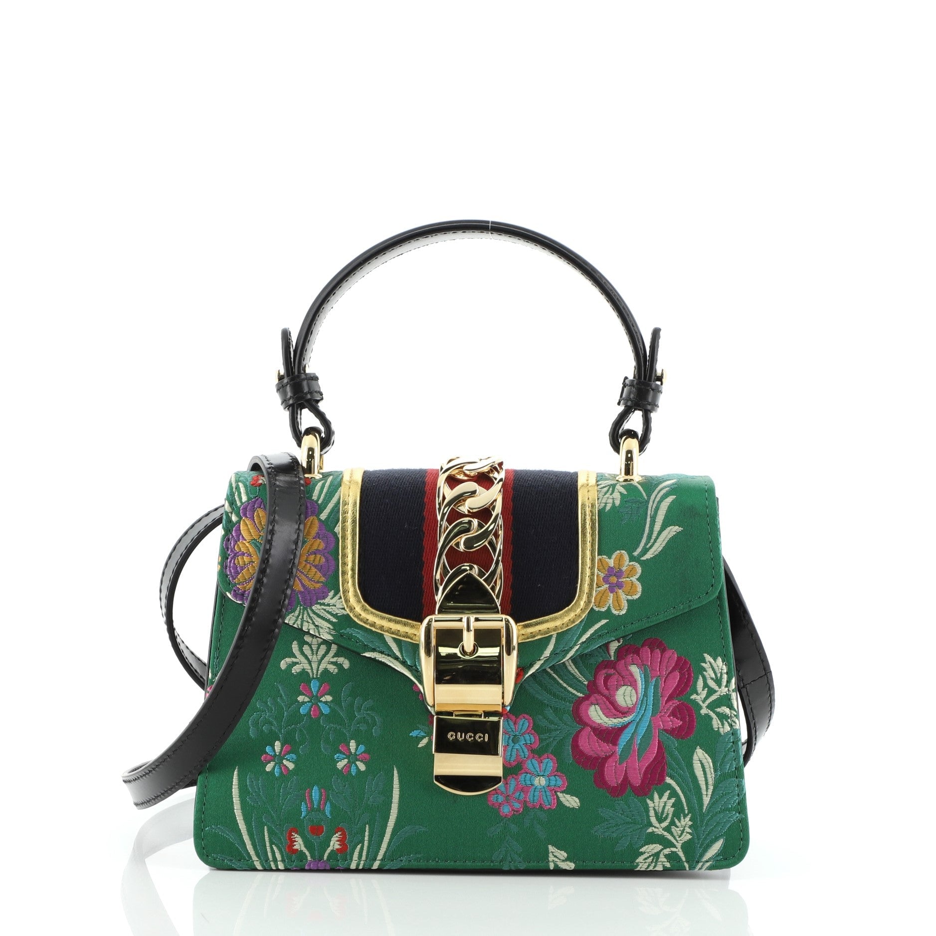 Sylvie Top Handle Bag Brocade Mini