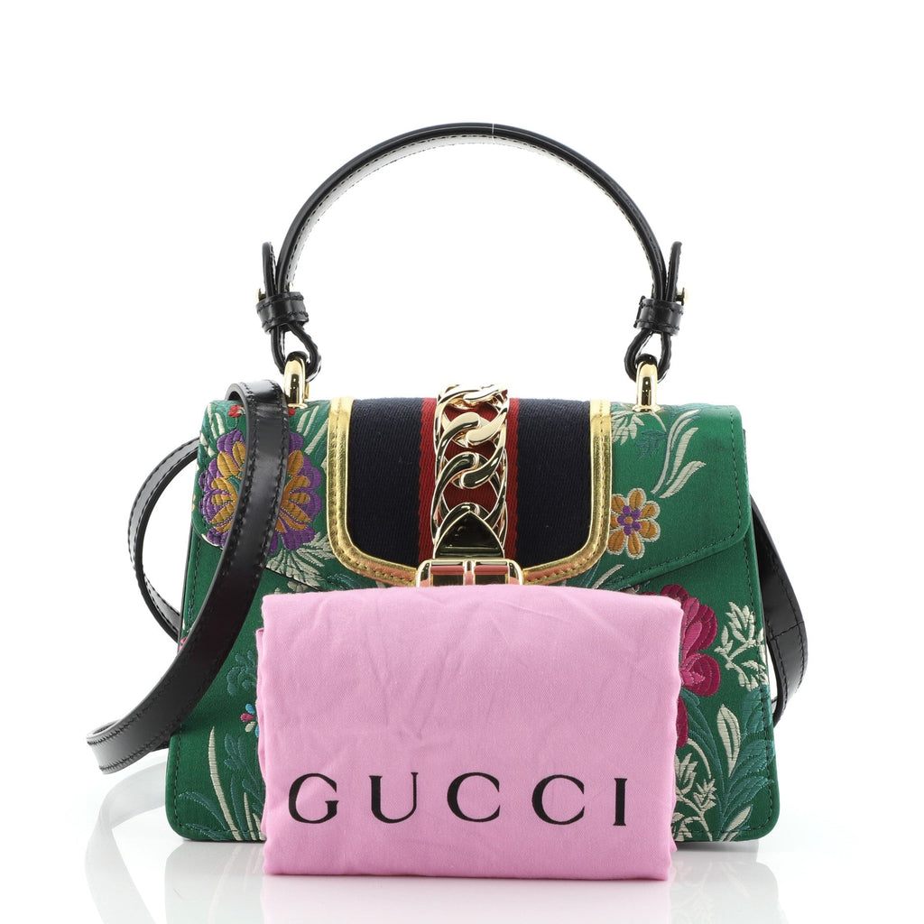 Sylvie Top Handle Bag Brocade Mini