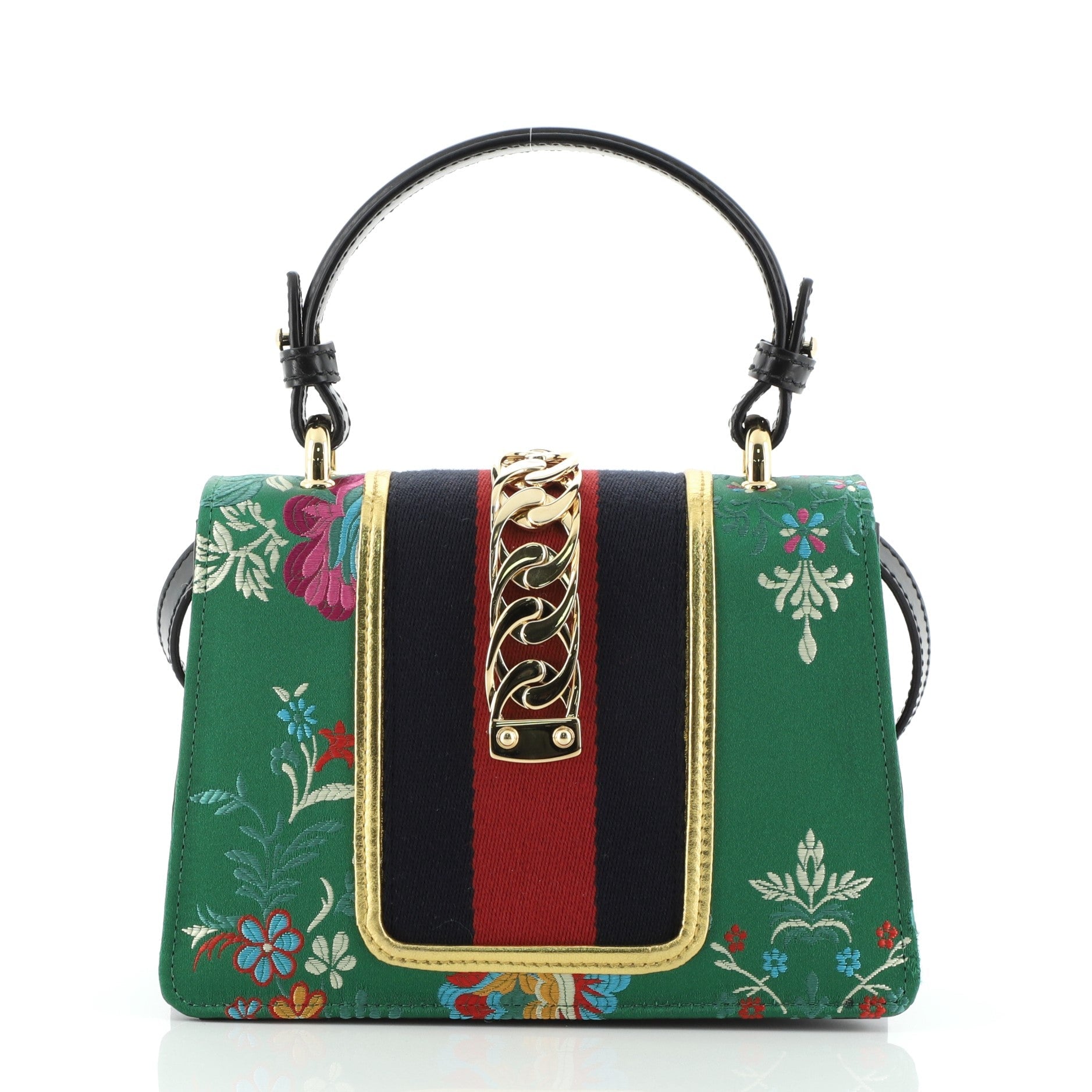 Sylvie Top Handle Bag Brocade Mini