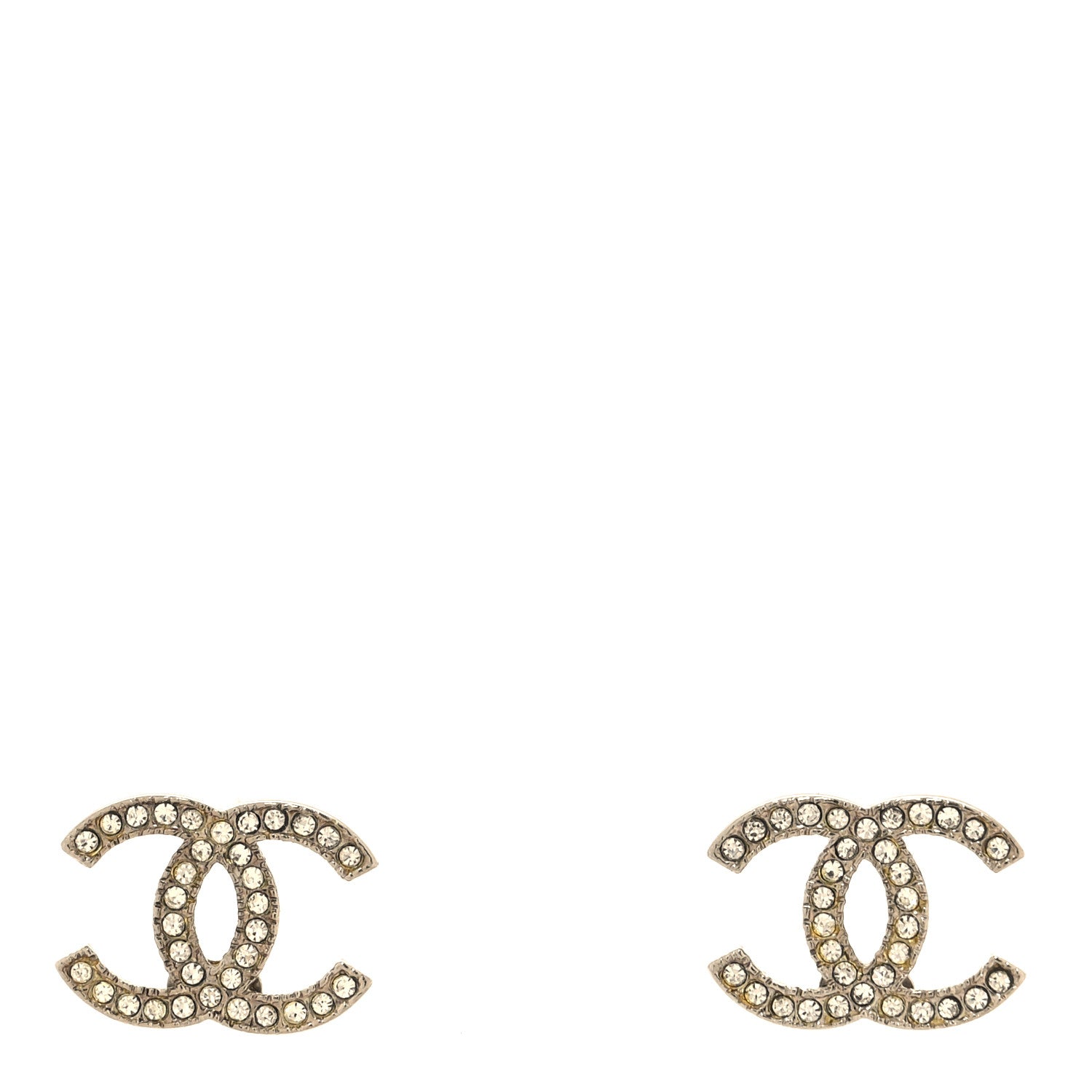 Crystal Mini Timeless CC Earrings Silver