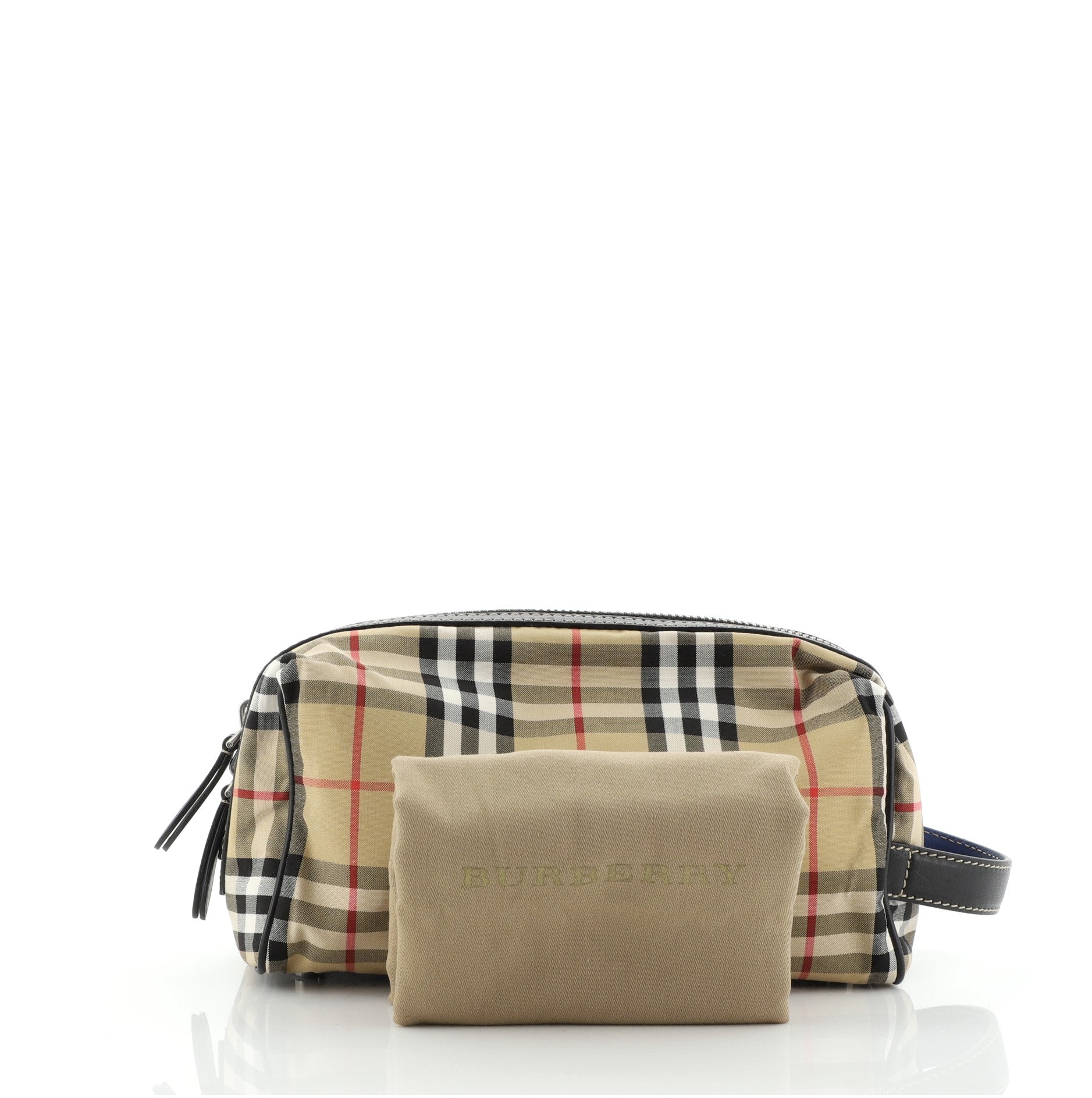 Cosmetic Pouch Vintage Check Canvas