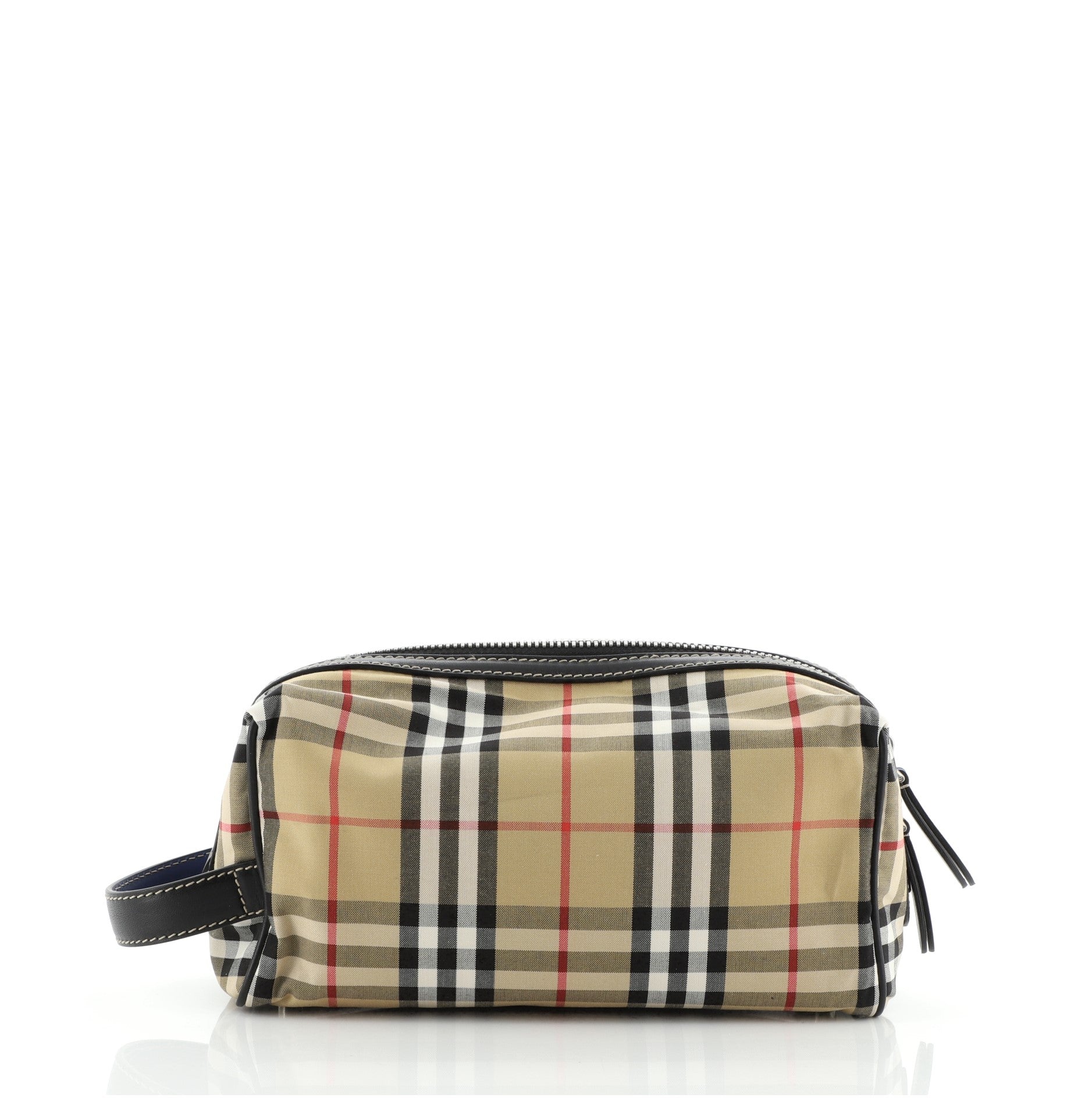 Cosmetic Pouch Vintage Check Canvas