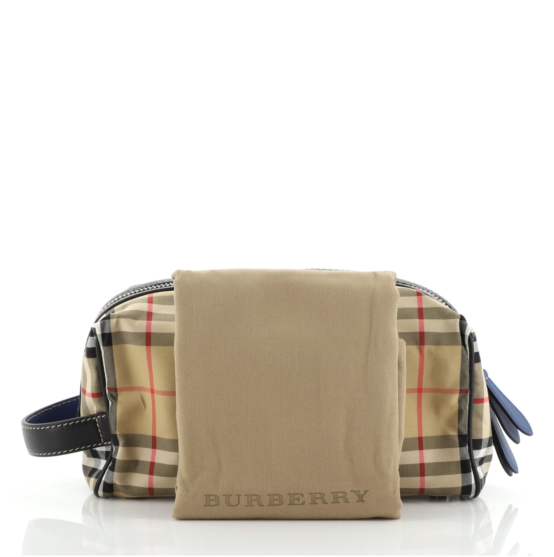 Cosmetic Pouch Vintage Check Canvas