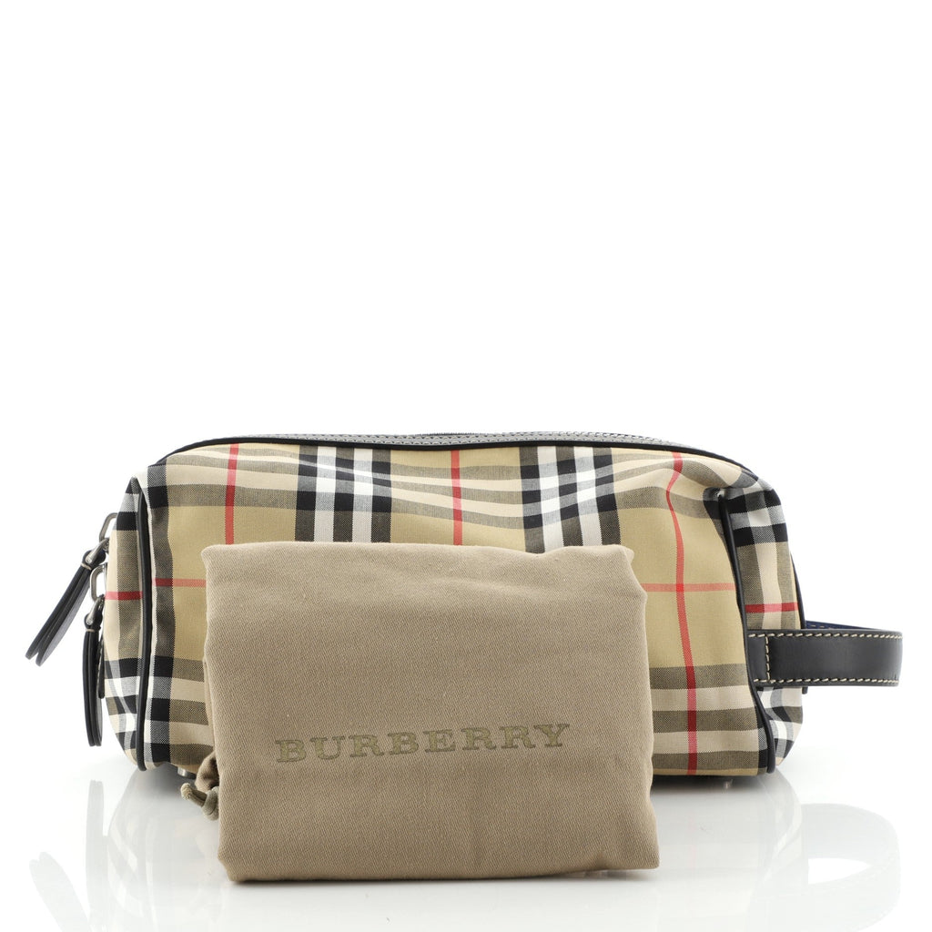 Cosmetic Pouch Vintage Check Canvas