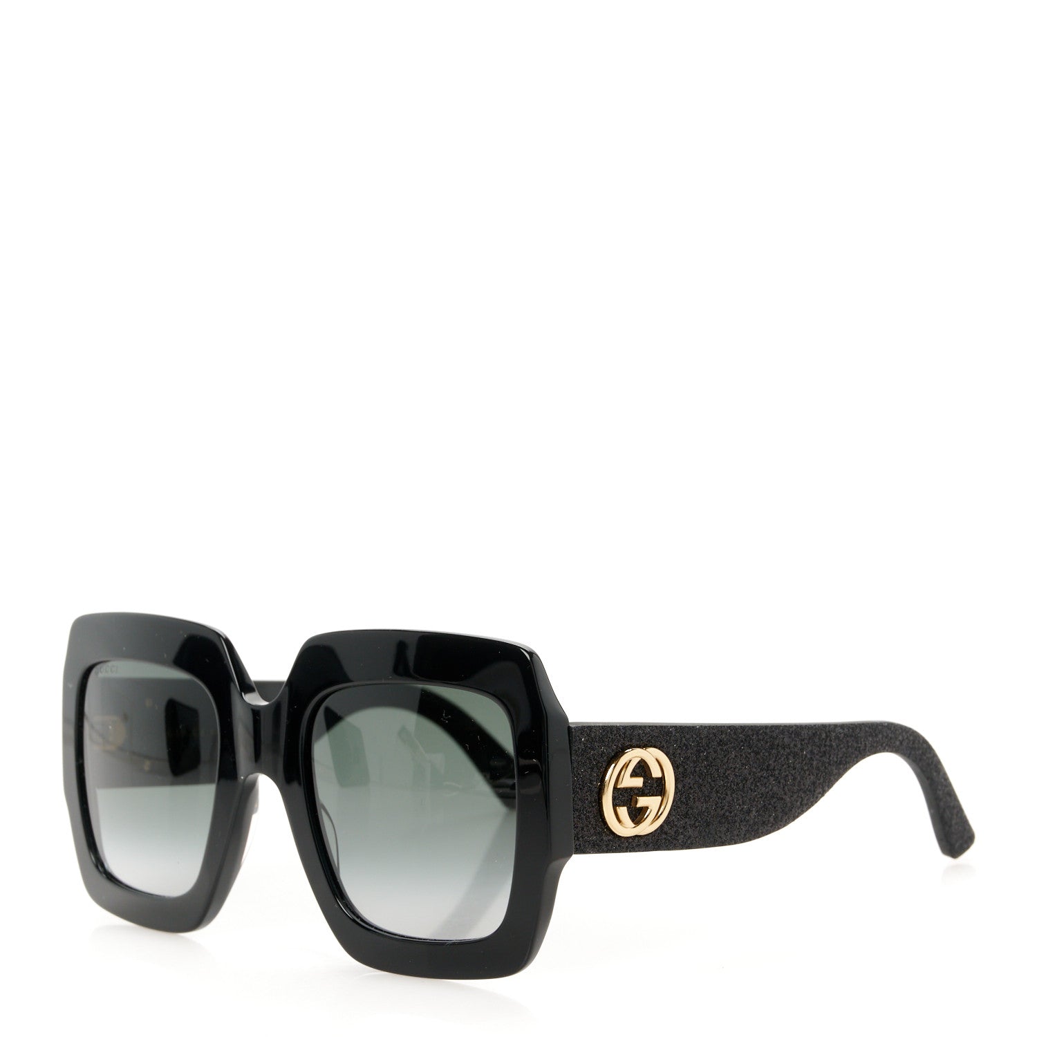 Square Frame Glitter GG0102S Sunglasses Black