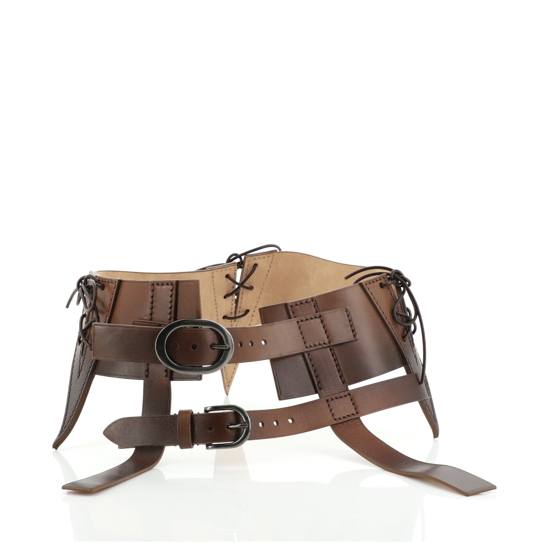 Corset Cutout Waist Belt Leather Wide 75