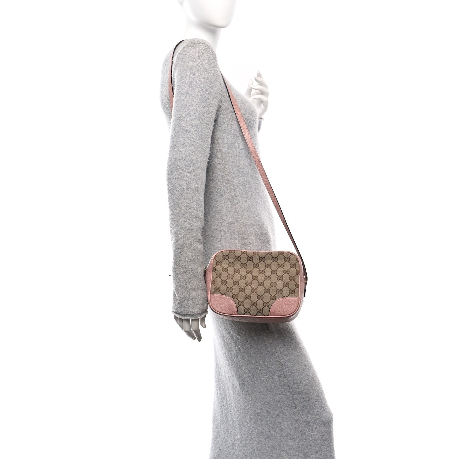 Monogram Mini Bree Messenger Bag Beige Soft Pink