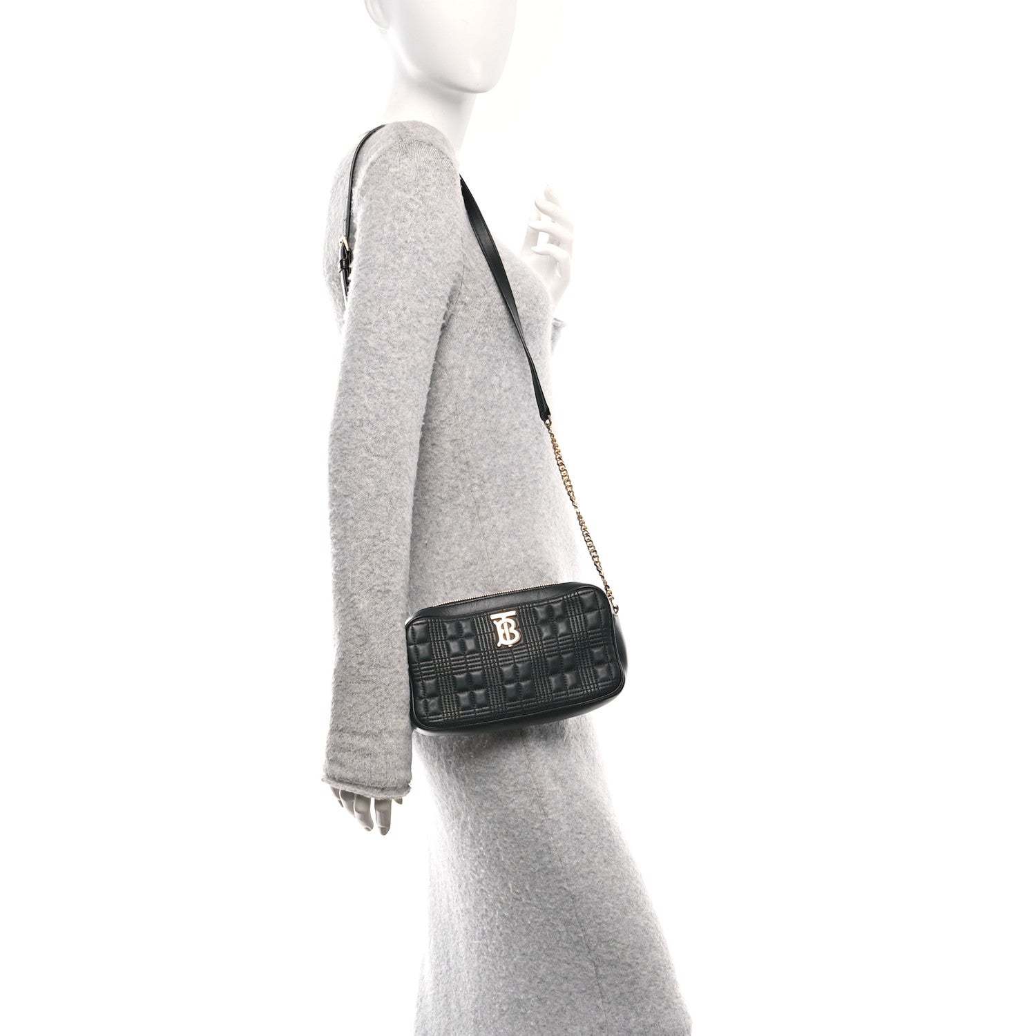 Lambskin Quilted Camera Bag Black