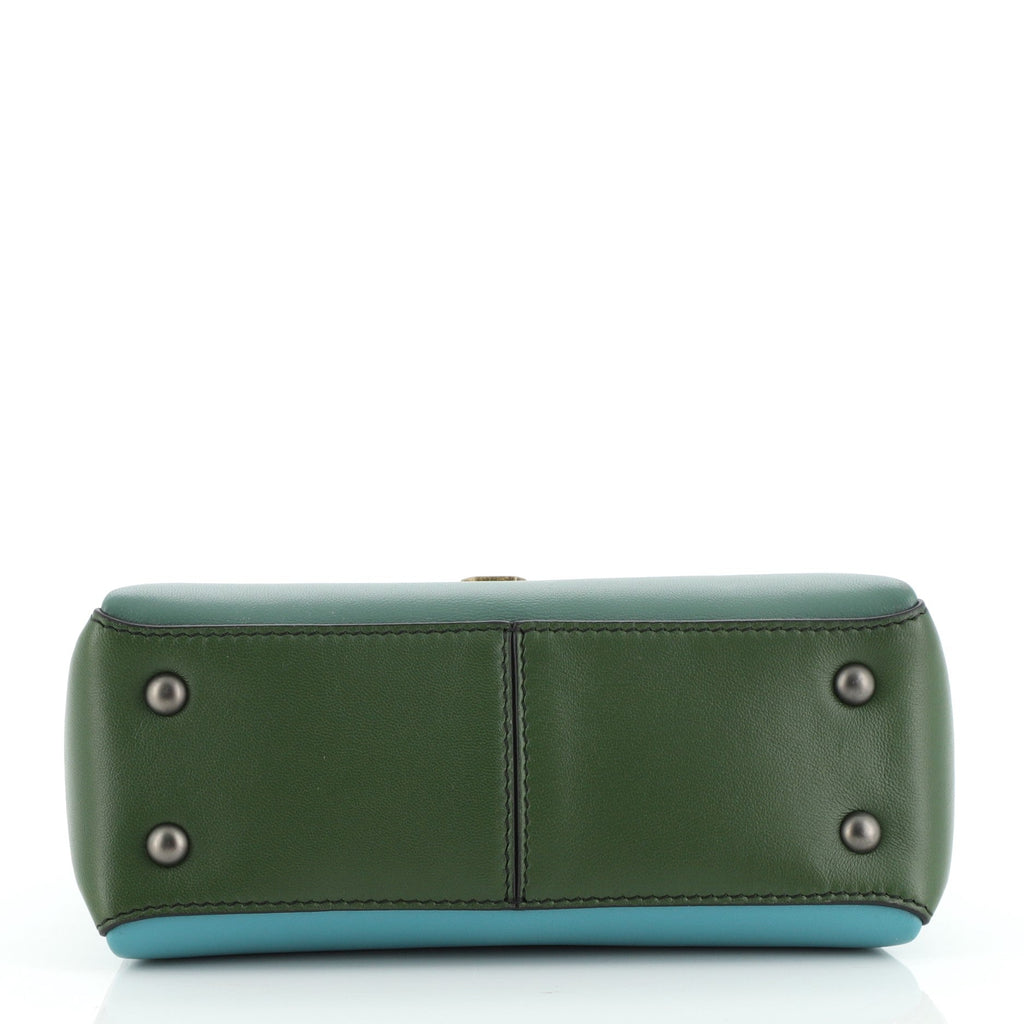 Piazza Top Handle Bag Leather with Intrecciato Detail Mini