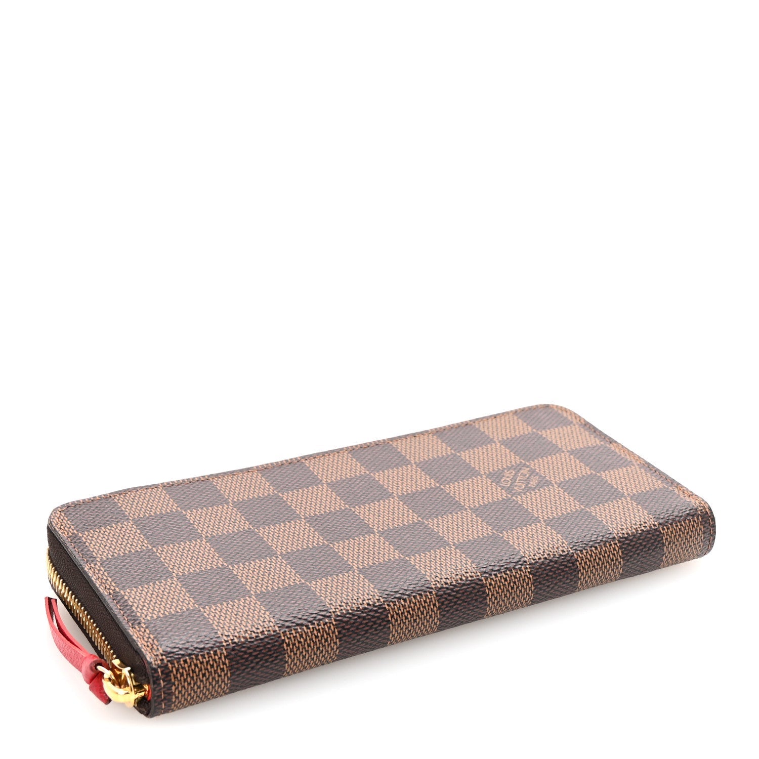 Damier Ebene Clemence Wallet Cherry
