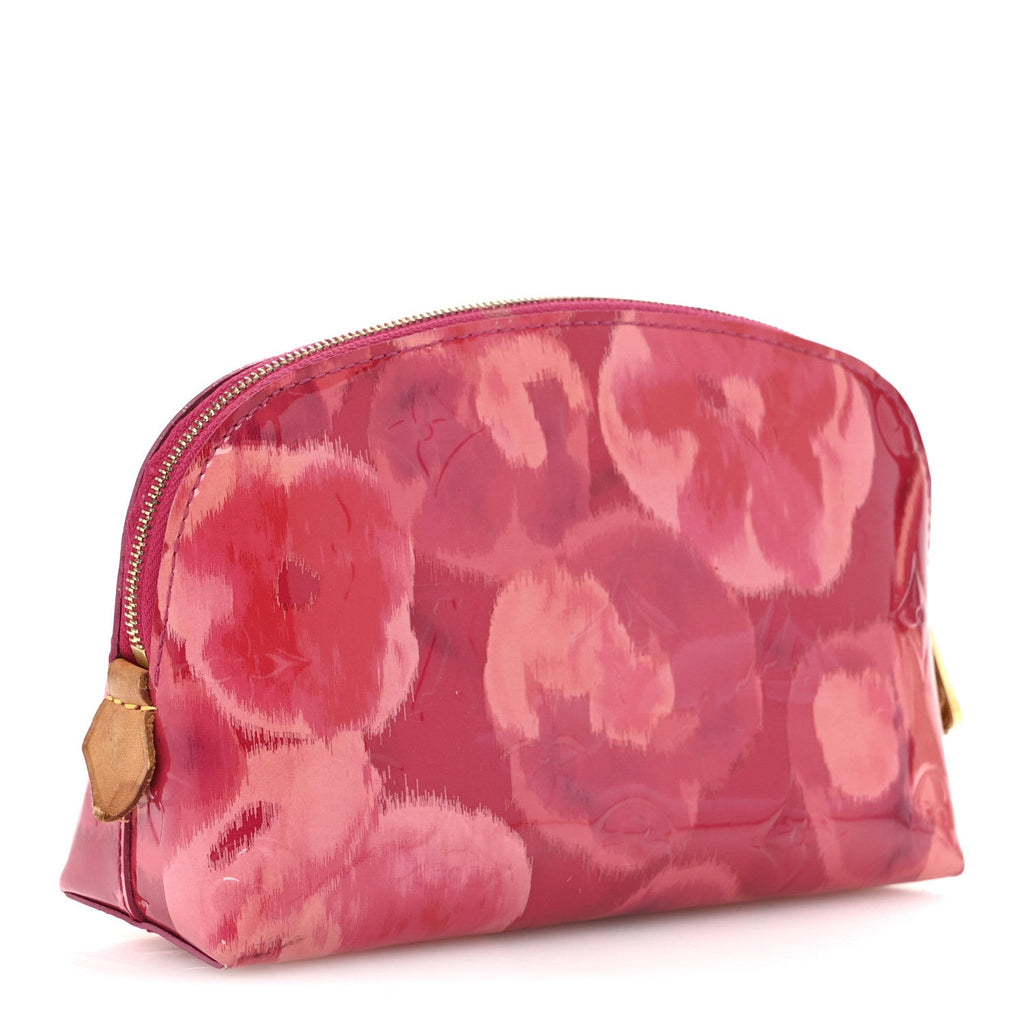 Vernis Ikat Cosmetic Pouch Rose Indien