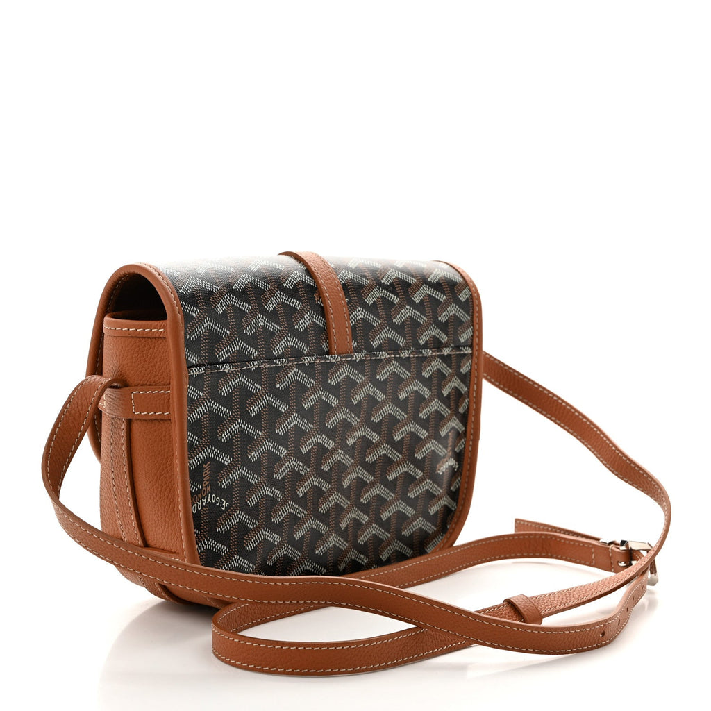 Goyardine Belvedere II PM Messenger Bag Black Gold