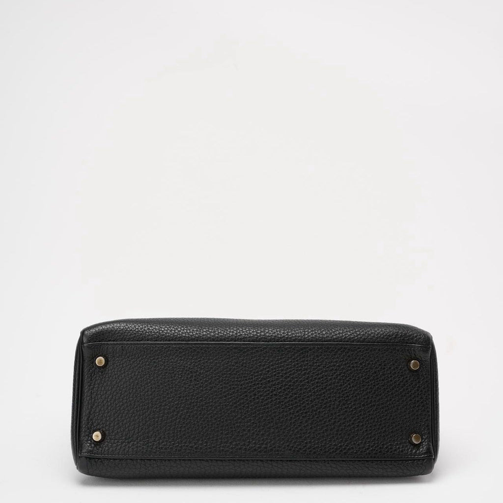 Hermes Black Kelly 32 Retourne Togo Leather 2011