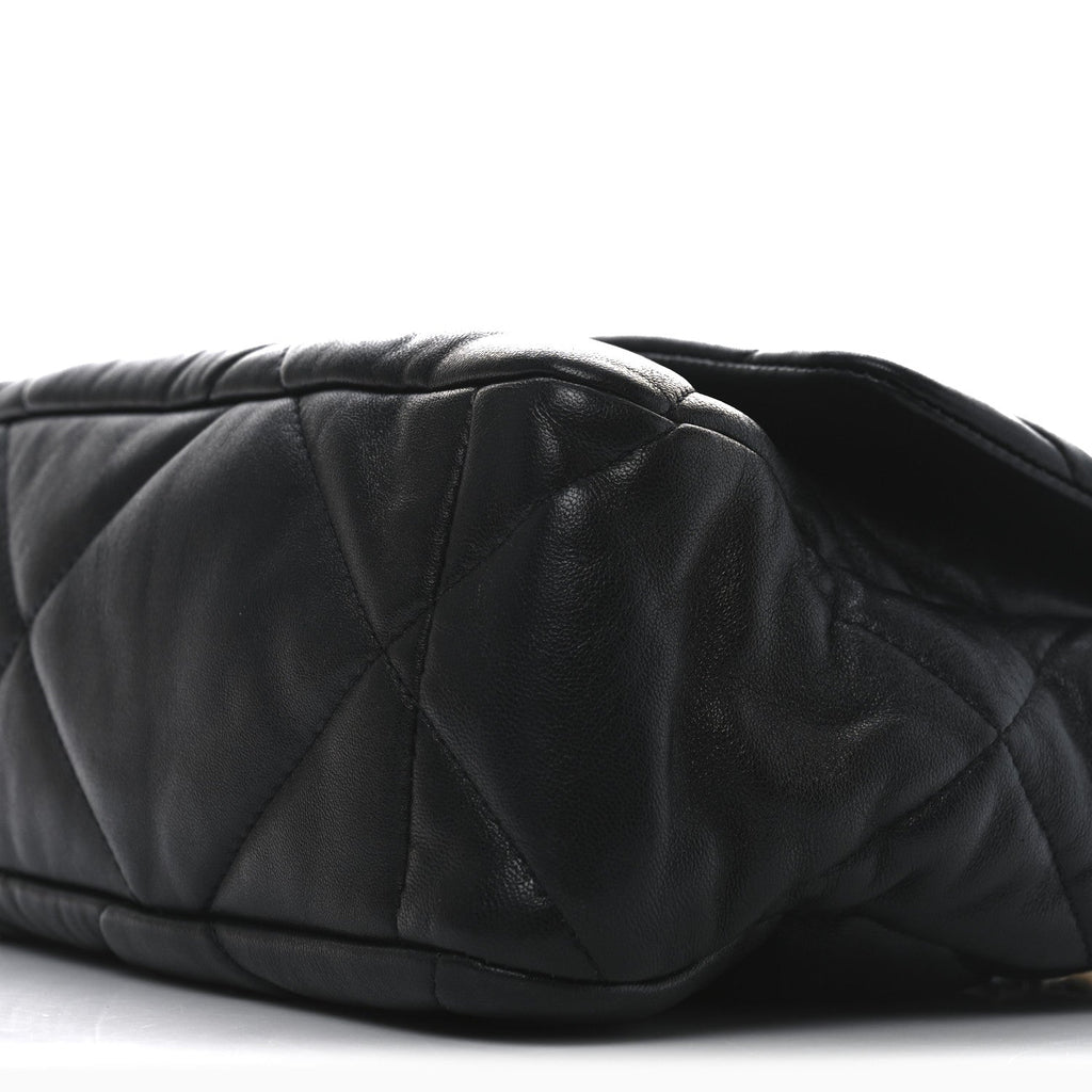 Lambskin Quilted Medium Chanel 19 Flap Black