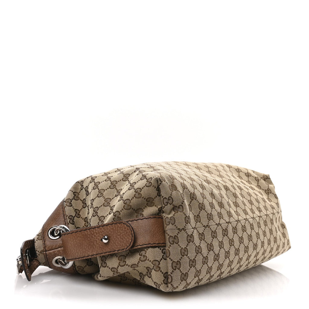 Monogram Bamboo Bar Medium Tote Brown