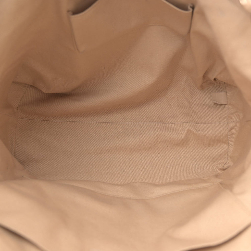 Caviar Stitched Shopping Tote Beige