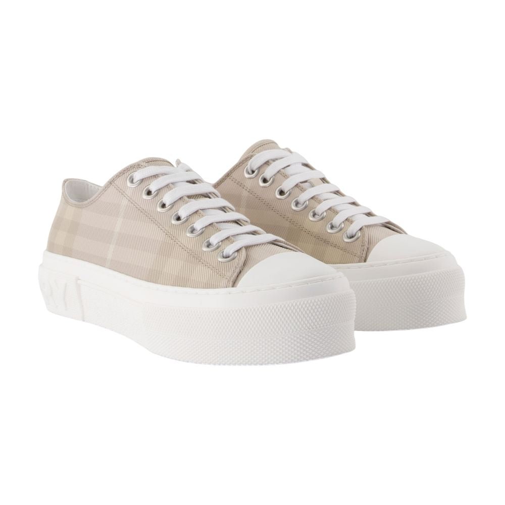 Sneakers Jack Large Check - Burberry - Nylon - Beige