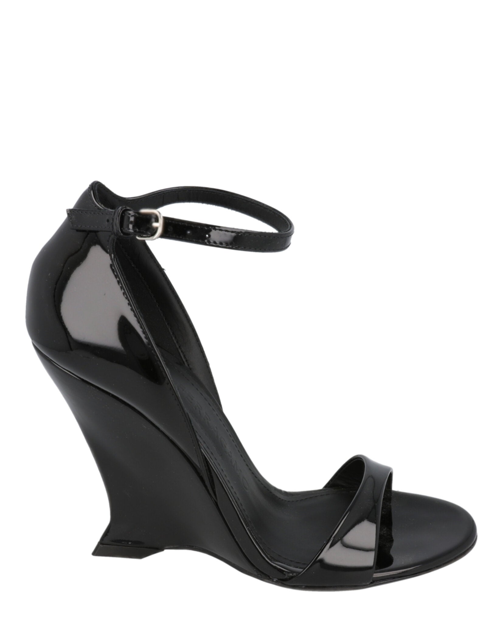 Vidette Patent Leather Wedge Sandals