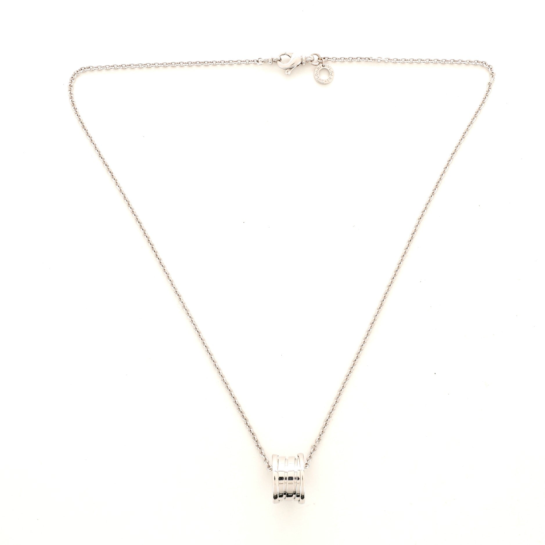 B.Zero1 Pendant Necklace 18K White Gold