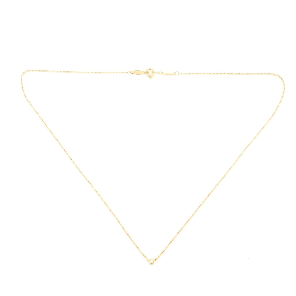 Elsa Peretti Diamonds By The Yard Pendant Necklace 18K Yellow Gold with Diamond .05CT