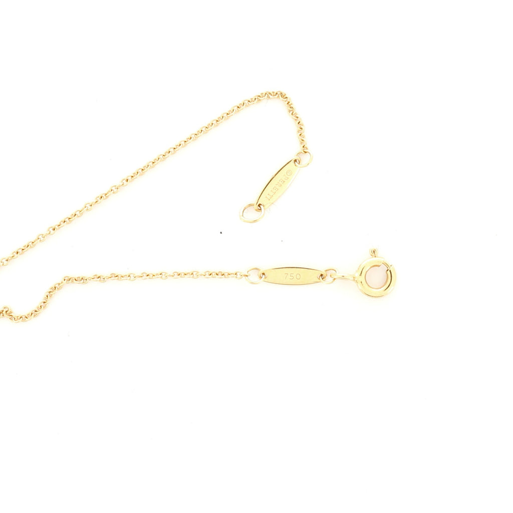 Elsa Peretti Diamonds By The Yard Pendant Necklace 18K Yellow Gold with Diamond .05CT