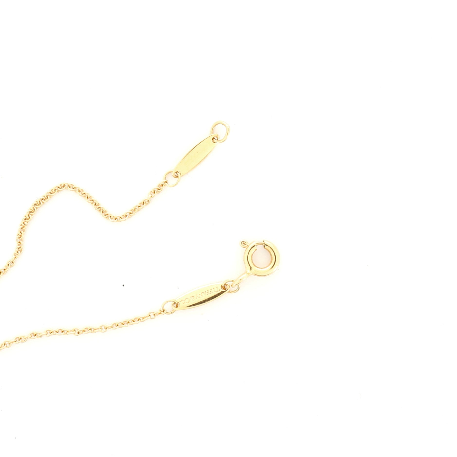 Elsa Peretti Diamonds By The Yard Pendant Necklace 18K Yellow Gold with Diamond .05CT