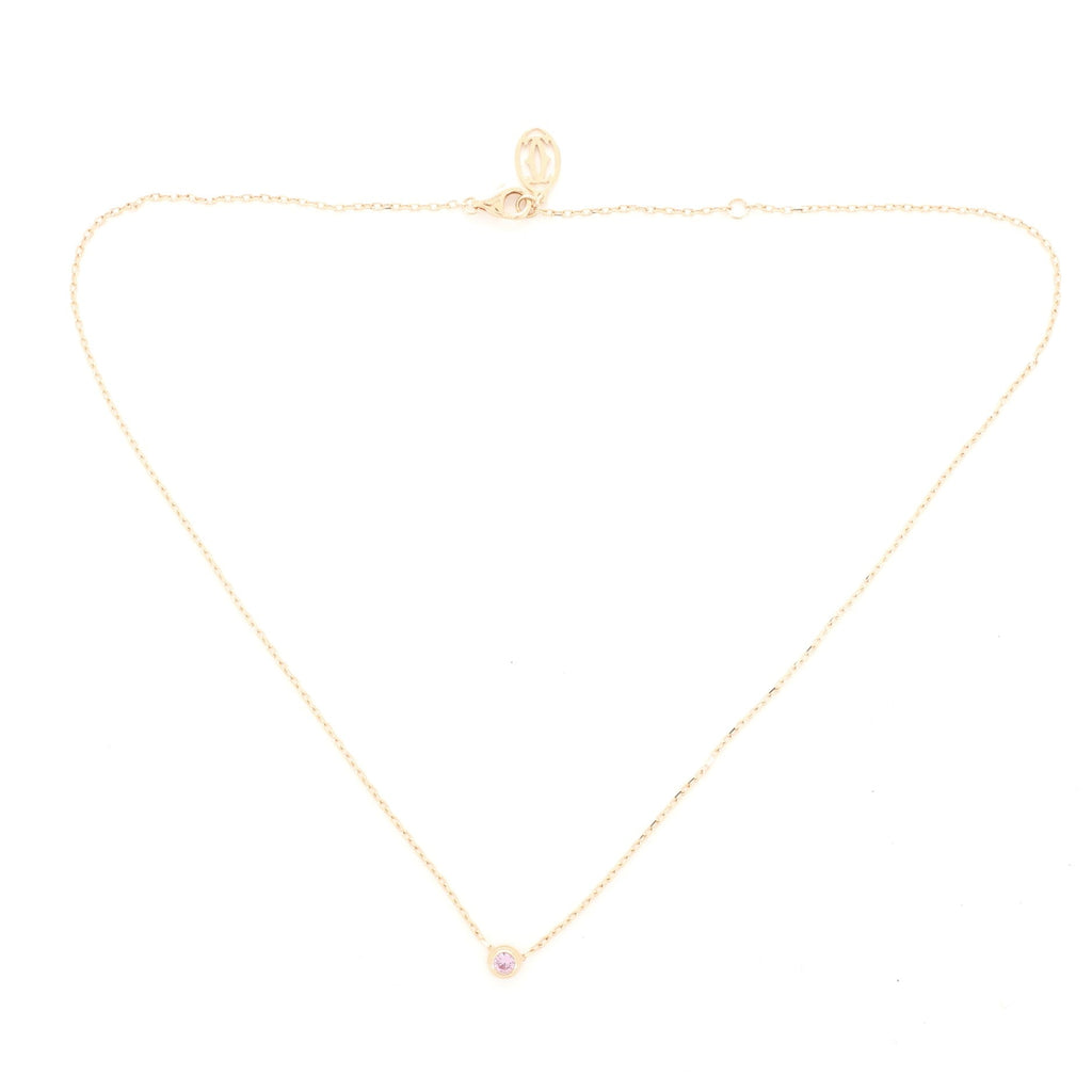Legers de Cartier 1 Pink Sapphire Necklace 18K Rose Gold