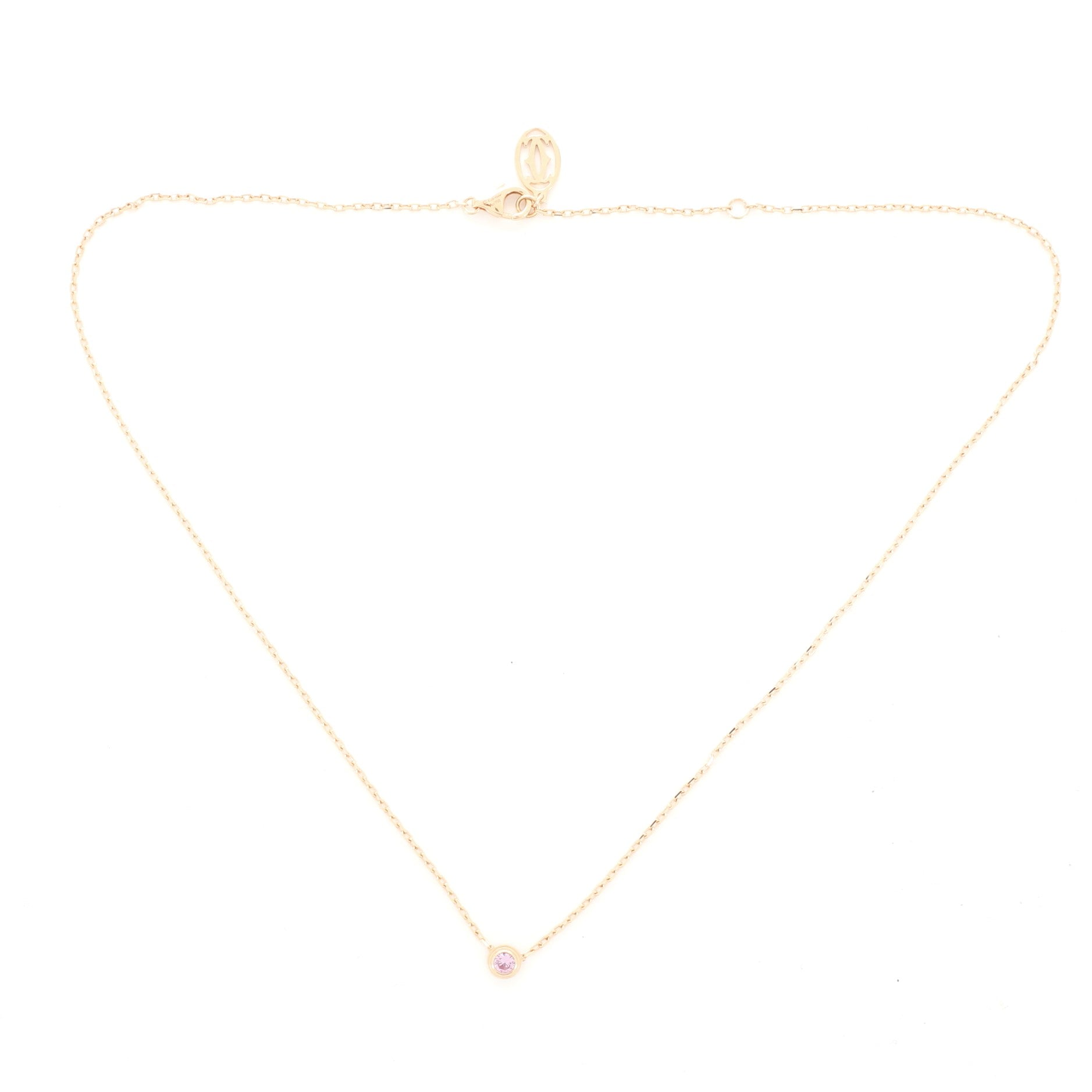 Legers de Cartier 1 Pink Sapphire Necklace 18K Rose Gold