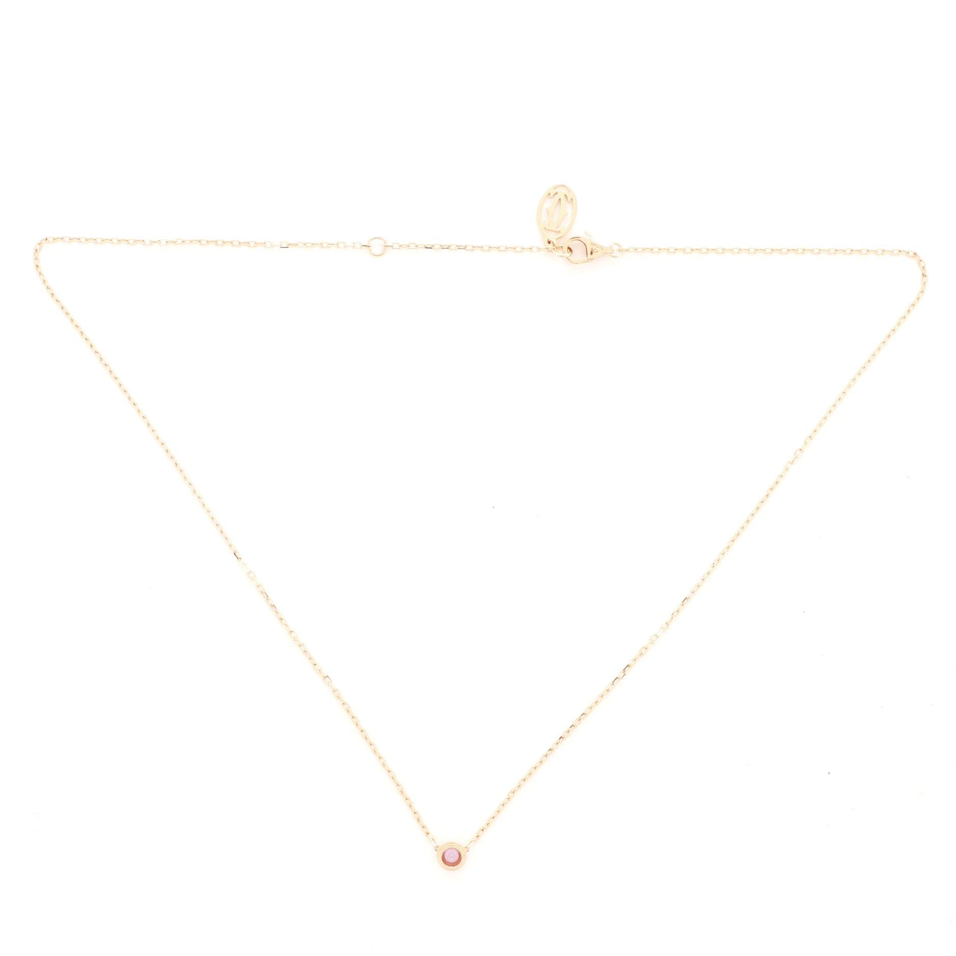 Legers de Cartier 1 Pink Sapphire Necklace 18K Rose Gold