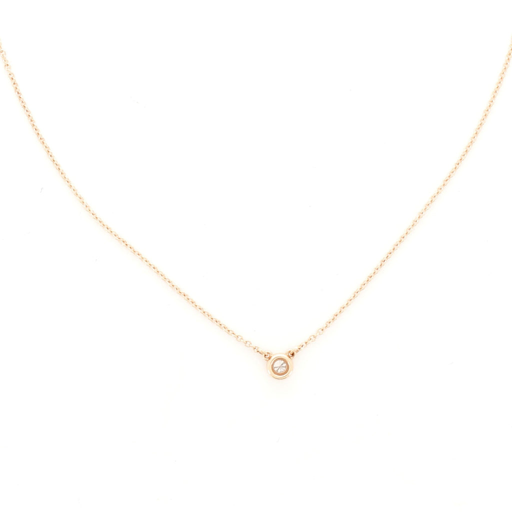 Elsa Peretti Diamonds By The Yard Pendant Necklace 18K Rose Gold and Diamonds