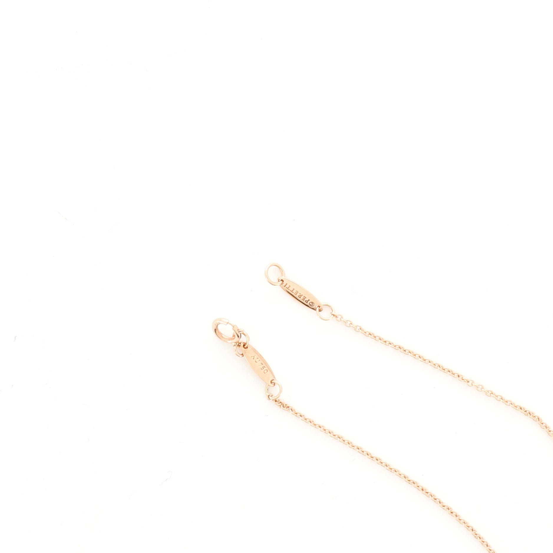 Elsa Peretti Diamonds By The Yard Pendant Necklace 18K Rose Gold and Diamonds