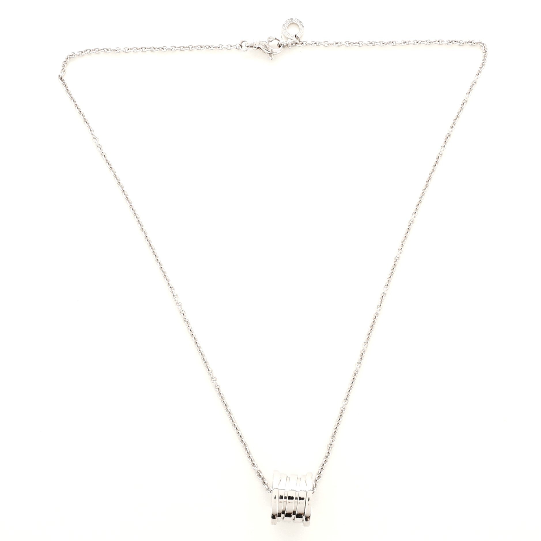 B.Zero1 Pendant Necklace 18K White Gold