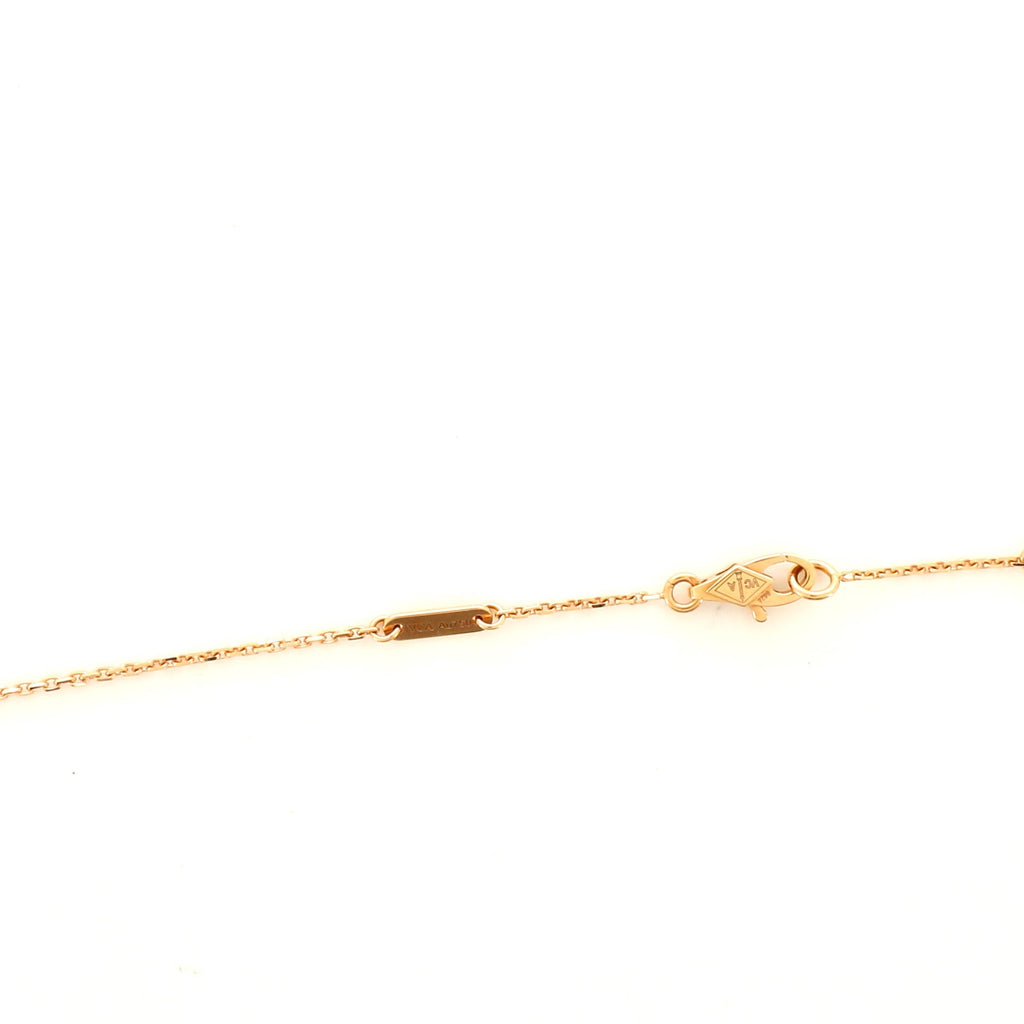 Sweet Alhambra Carnelian Necklace 18K Rose Gold