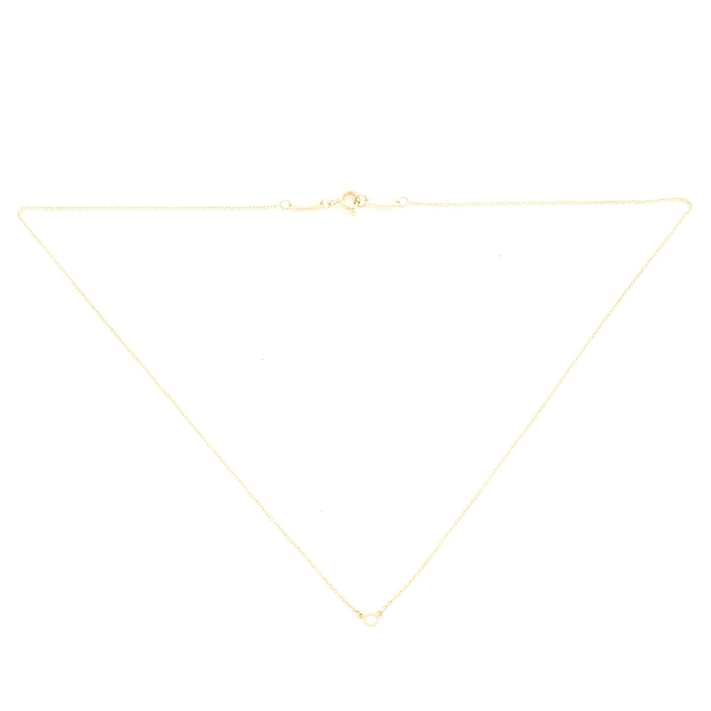 Elsa Peretti Diamonds By The Yard Pendant Necklace 18K Yellow Gold with Diamond .05CT