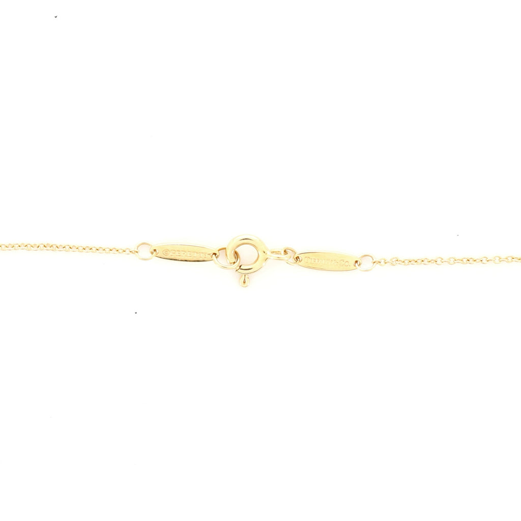 Elsa Peretti Diamonds By The Yard Pendant Necklace 18K Yellow Gold with Diamond .05CT