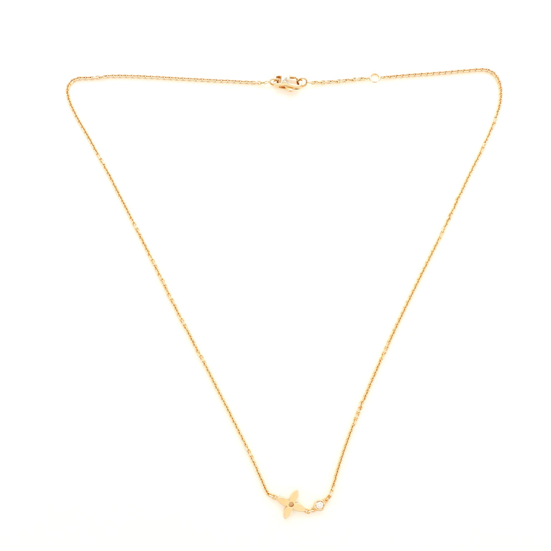 Idylle Blossom Diamond Pendant Necklace 18K Rose Gold