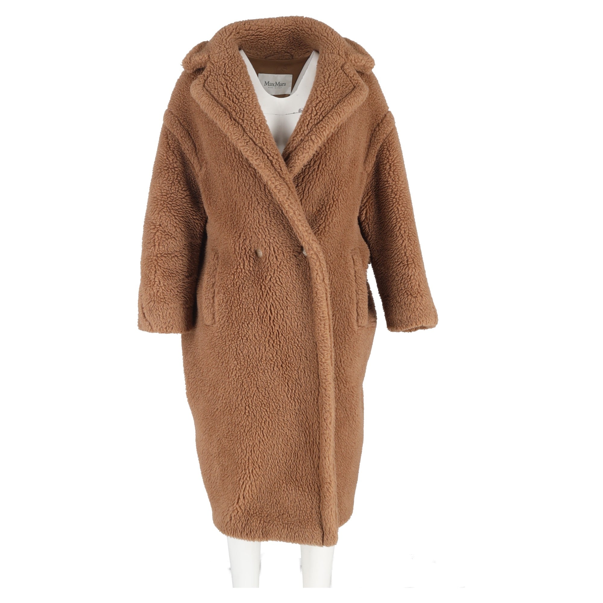 Max Mara Teddy Bear Icon Coat in Brown Camel Wool