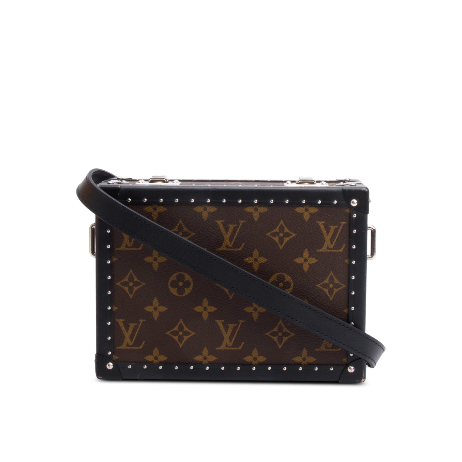 Louis Vuitton Monogram Macassar Clutch Box w/ Strap & Box