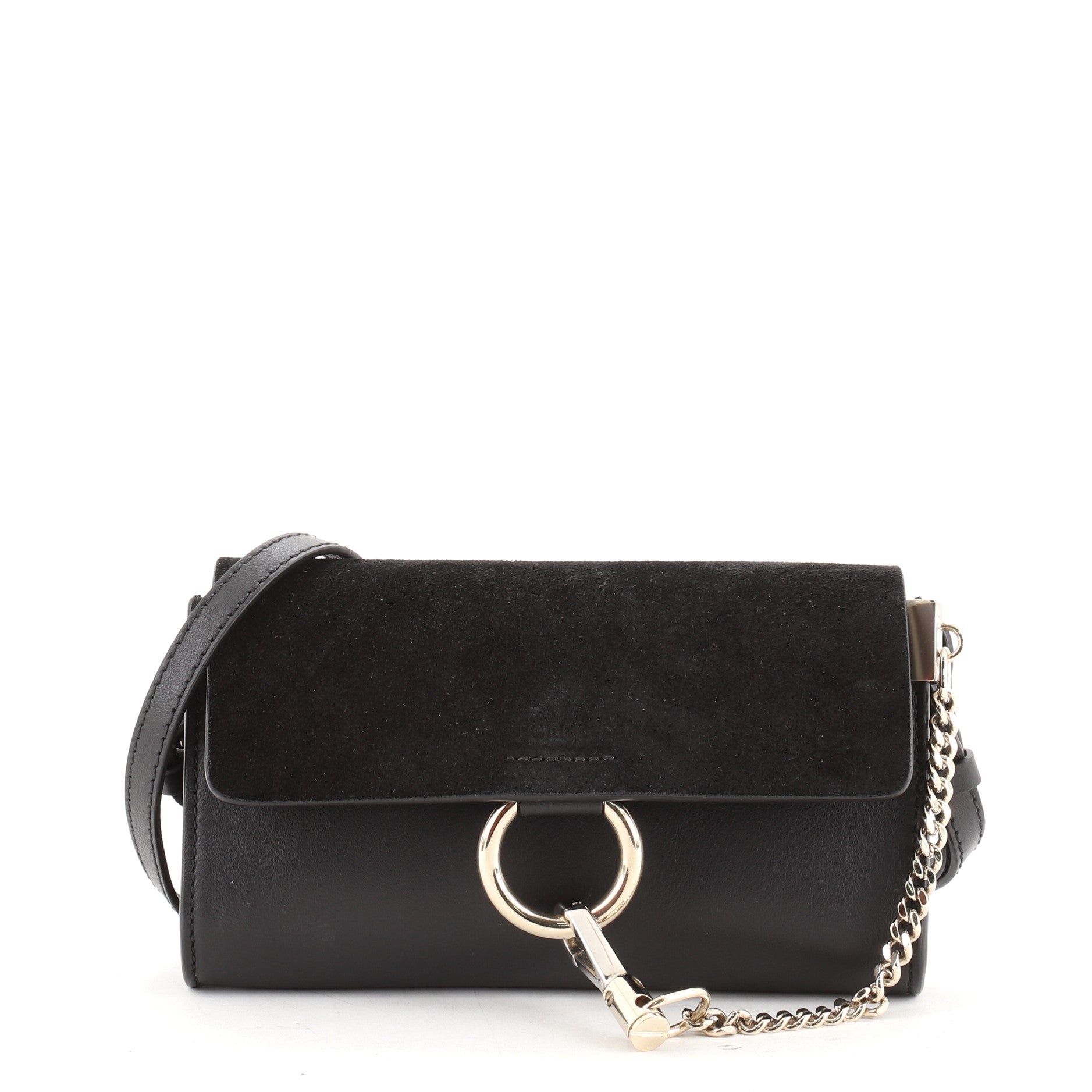 Faye Shoulder Bag Leather and Suede Mini