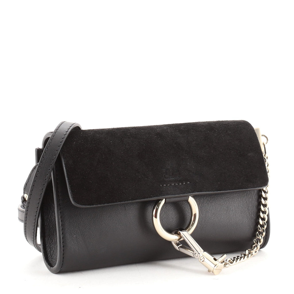 Faye Shoulder Bag Leather and Suede Mini