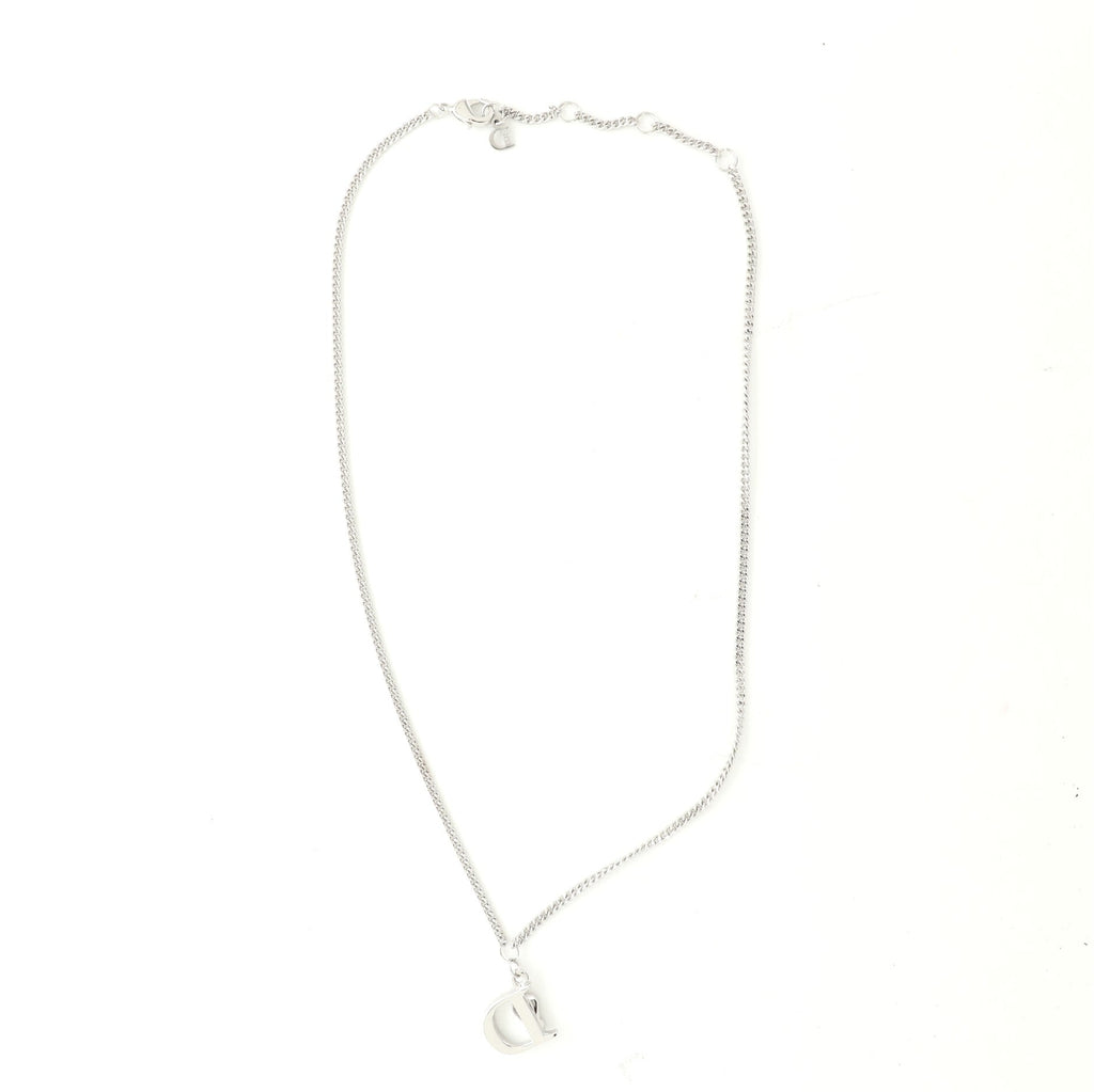 D Buckle Pendant Necklace Metal with Crystal