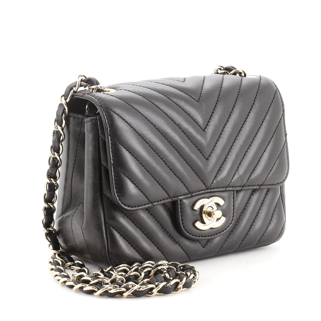 Classic Single Flap Bag Chevron Lambskin Mini