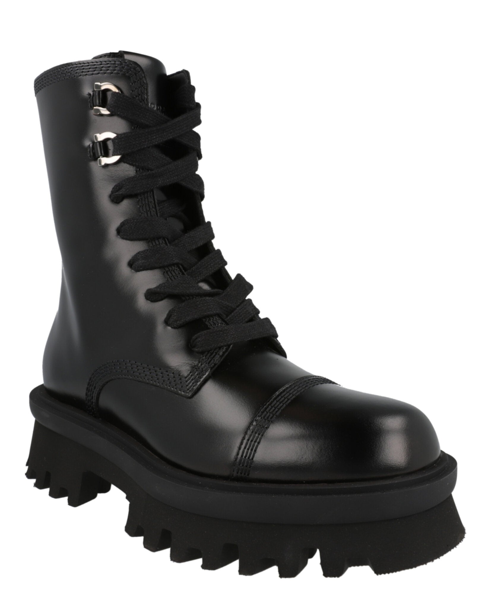 Kira Leather Combat Boots